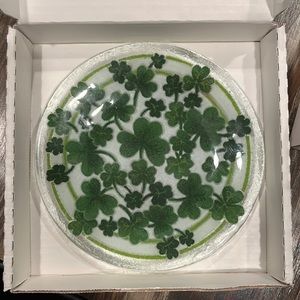 Peggy Karr Glass Shamrock Plate